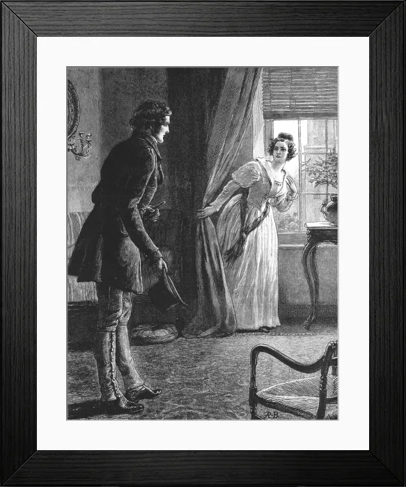 Framed Print : The Mayor of Casterbridge, by Thomas Hardy. The Man before her was not Henchard, 1886. Creator: Robert Barnes Framed Print : The Mayor of Casterbridge, by Thomas Hardy. The Man before her was not Henchard, 1886. Creator: Robert Barnes