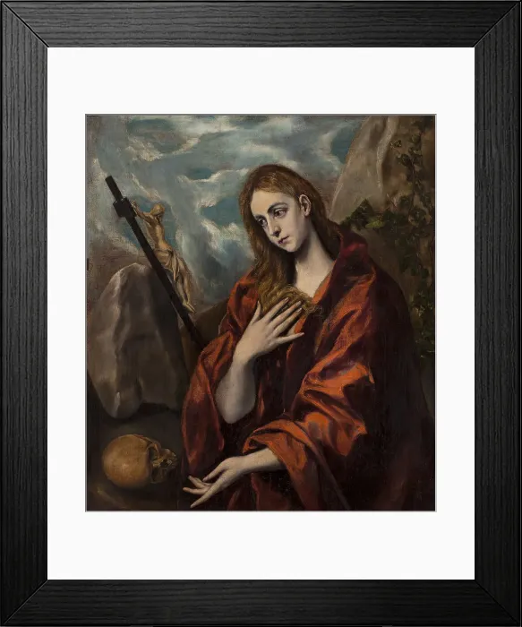 Framed Print : The Penitent Mary Magdalene, ca 1585-1590. Creator: El Greco, Dominico (1541-1614) Framed Print : The Penitent Mary Magdalene, ca 1585-1590. Creator: El Greco, Dominico (1541-1614)
