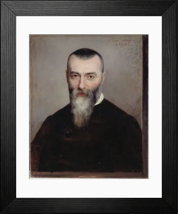 Framed Print : Portrait of Alphonse Karr (1808-1890), journalist and writer, 1865. Creator: Amelie Burdin Framed Print : Portrait of Alphonse Karr (1808-1890), journalist and writer, 1865. Creator: Amelie Burdin