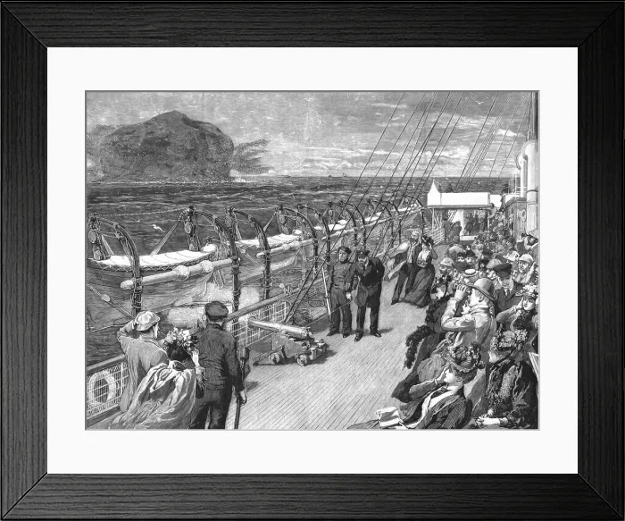 Framed Print : SS Scott, The New Union Line Passenger Ship to the Cape of Good Hope, 1891. Creator: W Small Framed Print : SS Scott, The New Union Line Passenger Ship to the Cape of Good Hope, 1891. Creator: W Small