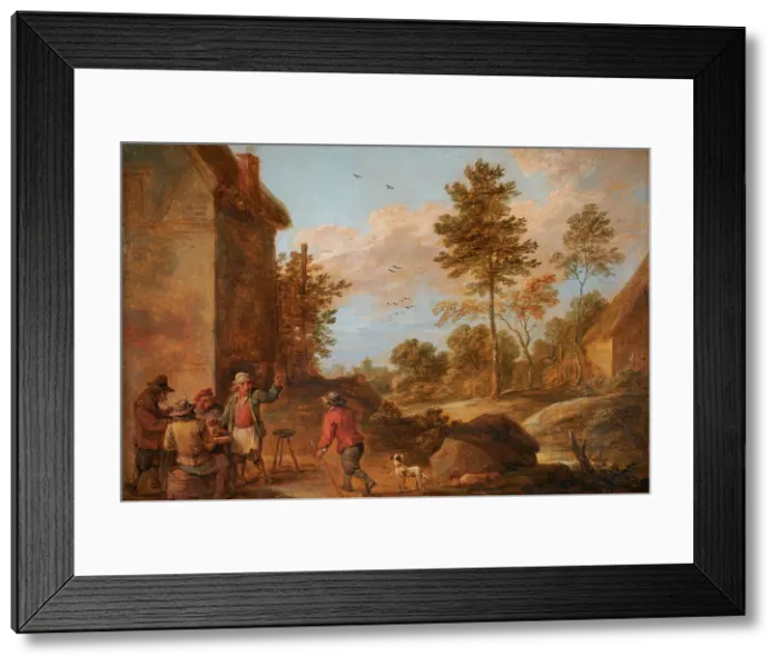 Framed Print : Peasants seated at the inn, between 1630 and 1690. Creator: David Teniers II Framed Print : Peasants seated at the inn, between 1630 and 1690. Creator: David Teniers II