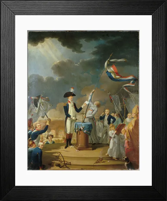 Framed Print : The Oath of Lafayette, at the Fete de la Federation, July 14, 1790, 1791. Creator: Jacques-Louis David Framed Print : The Oath of Lafayette, at the Fete de la Federation, July 14, 1790, 1791. Creator: Jacques-Louis David