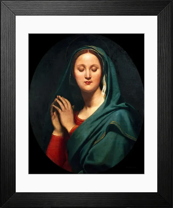 Framed Print : The Virgin of the Blue Veil, 1827. Creator: Ingres, Jean Auguste Dominique (1780-1867) Framed Print : The Virgin of the Blue Veil, 1827. Creator: Ingres, Jean Auguste Dominique (1780-1867)
