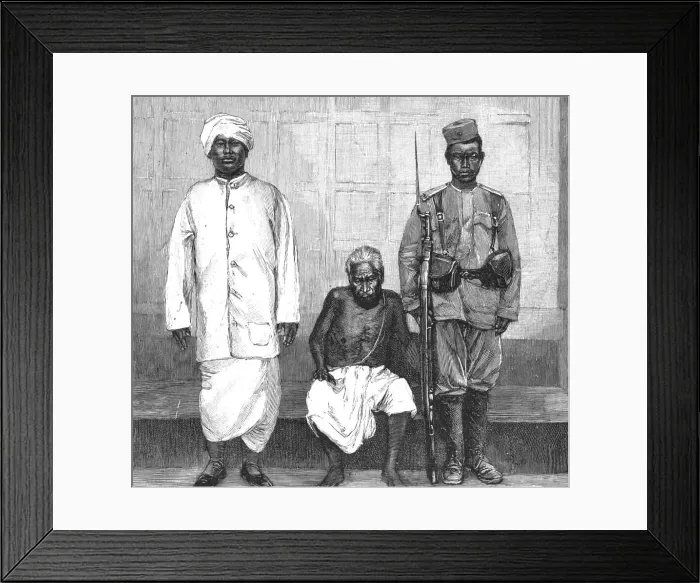 Framed Print : The Manipur Rebels; The Maharajah of Manipur and Tongal General, 1891. Creator: Unknown Framed Print : The Manipur Rebels; The Maharajah of Manipur and Tongal General, 1891. Creator: Unknown