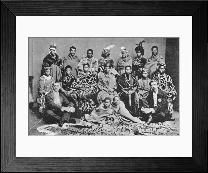 Framed Print : The African Native Choir which sang before HM The Queen at Osbourne. 1891. Creator: Unknown Framed Print : The African Native Choir which sang before HM The Queen at Osbourne. 1891. Creator: Unknown