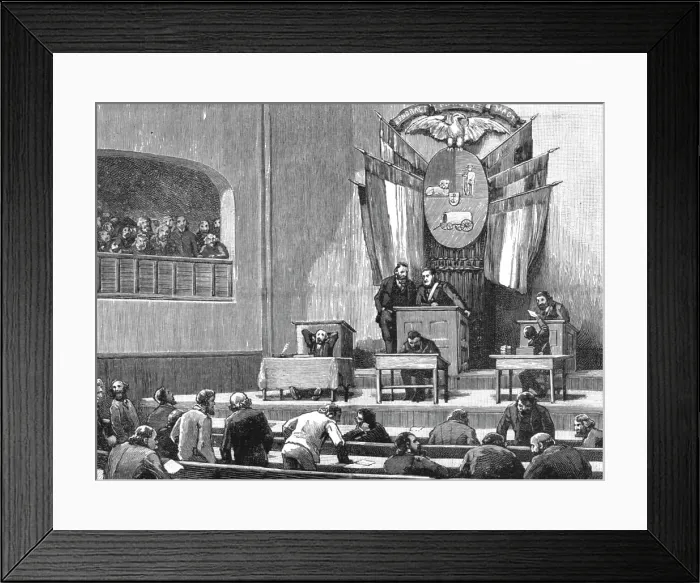 Framed Print : Lord Randolph Churchill in South Africa: The Interior of the House of Commons, Pretoria, 1891. Creator: Unknown Framed Print : Lord Randolph Churchill in South Africa: The Interior of the House of Commons, Pretoria, 1891. Creator: Unknown