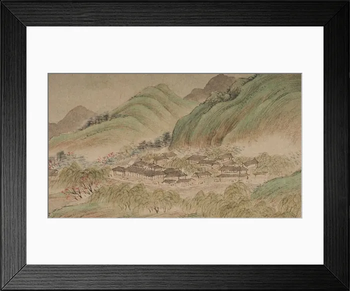 Framed Print : Landscape in the manner of the Wu School, 1841. Creator: Qian Du Framed Print : Landscape in the manner of the Wu School, 1841. Creator: Qian Du