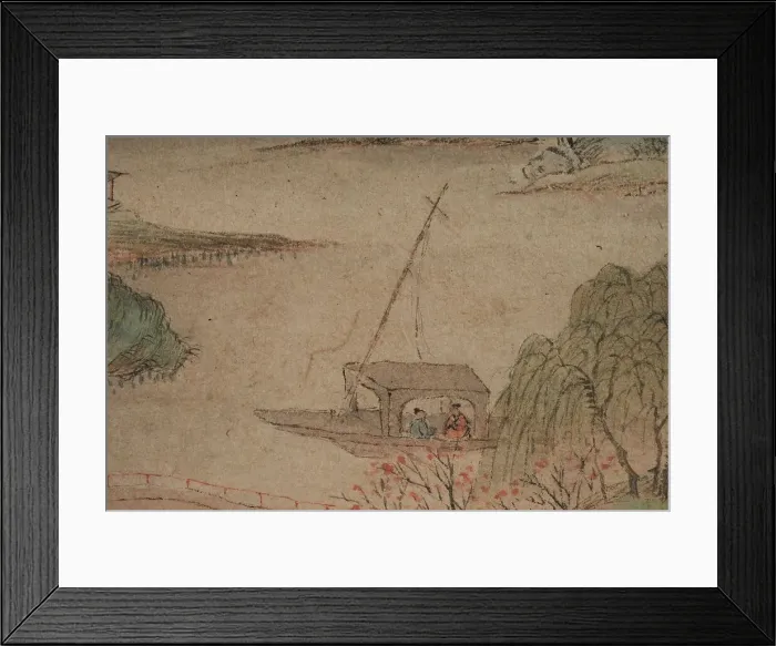 Framed Print : Landscape in the manner of the Wu School, 1841. Creator: Qian Du Framed Print : Landscape in the manner of the Wu School, 1841. Creator: Qian Du