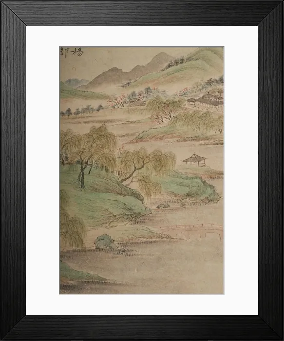 Framed Print : Landscape in the manner of the Wu School, 1841. Creator: Qian Du Framed Print : Landscape in the manner of the Wu School, 1841. Creator: Qian Du