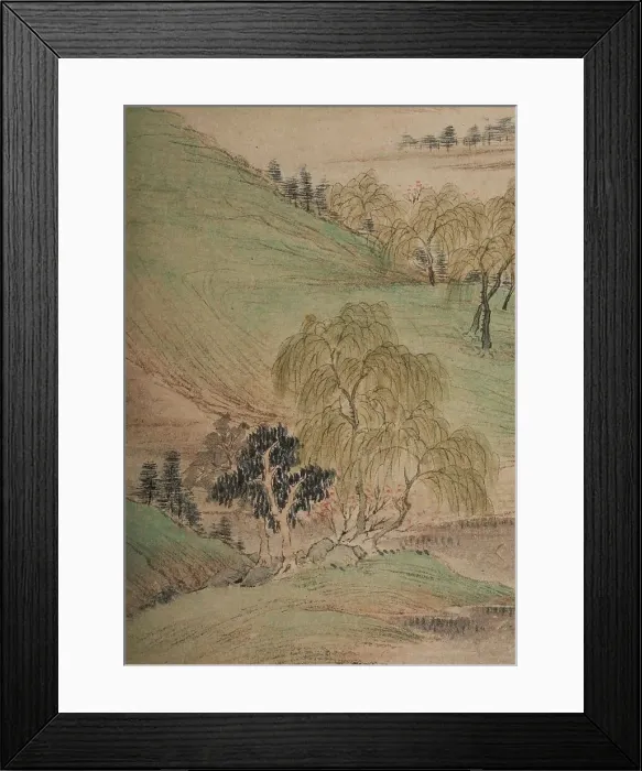Framed Print : Landscape in the manner of the Wu School, 1841. Creator: Qian Du Framed Print : Landscape in the manner of the Wu School, 1841. Creator: Qian Du