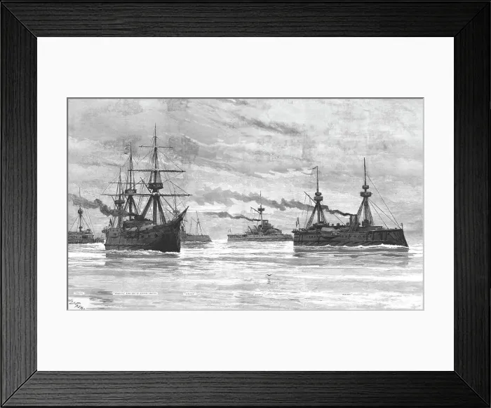 Framed Print : The Arrival of the French Fleet in English Waters, 1891. Creator: Joseph Nash Framed Print : The Arrival of the French Fleet in English Waters, 1891. Creator: Joseph Nash