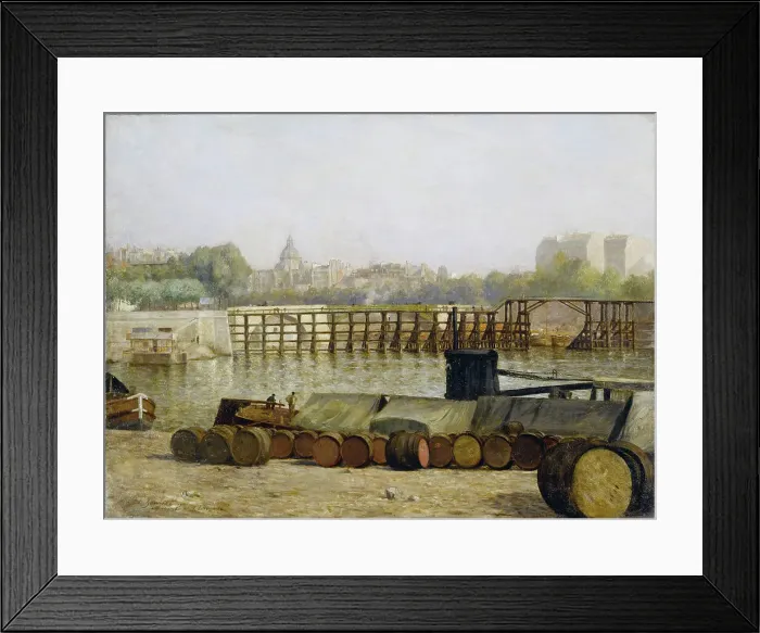 Framed Print : View of Ile Saint-Louis pier, in the morning, 1901. Creator: Edouard Zawiski Framed Print : View of Ile Saint-Louis pier, in the morning, 1901. Creator: Edouard Zawiski