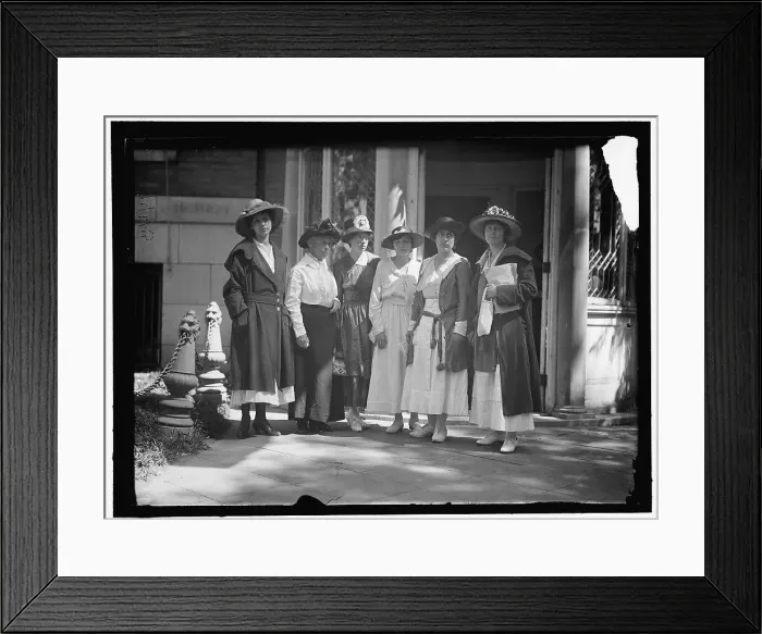 Framed Print : Mrs. W. Watson, Miss Lavena? Dock, Miss Catherine Flanagan... between 1916 and 1918. Creator: Harris & Ewing. Mrs. W. Watson, Miss Lavena? Dock, Miss Catherine Flanagan... between 1916 and 1918. Creator: Harris & Ewing Framed Print : Mrs. W. Watson, Miss Lavena? Dock, Miss Catherine Flanagan... between 1916 and 1918. Creator: Harris & Ewing. Mrs. W. Watson, Miss Lavena? Dock, Miss Catherine Flanagan... between 1916 and 1918. Creator: Harris & Ewing