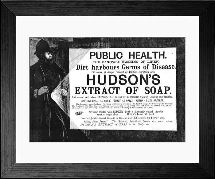 Framed Print : Hudson's Extract of Soap. 1891. Creator: Unknown Framed Print : Hudson's Extract of Soap. 1891. Creator: Unknown