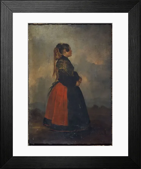 Framed Print : Portrait of a villager from the province of Avila, between 1801 and 1900. Creator: Unknown Framed Print : Portrait of a villager from the province of Avila, between 1801 and 1900. Creator: Unknown