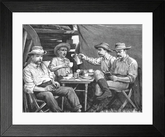 Framed Print : Sketches of the British South African Company's Expedition to Mashonaland, 1891. Creator: Unknown Framed Print : Sketches of the British South African Company's Expedition to Mashonaland, 1891. Creator: Unknown