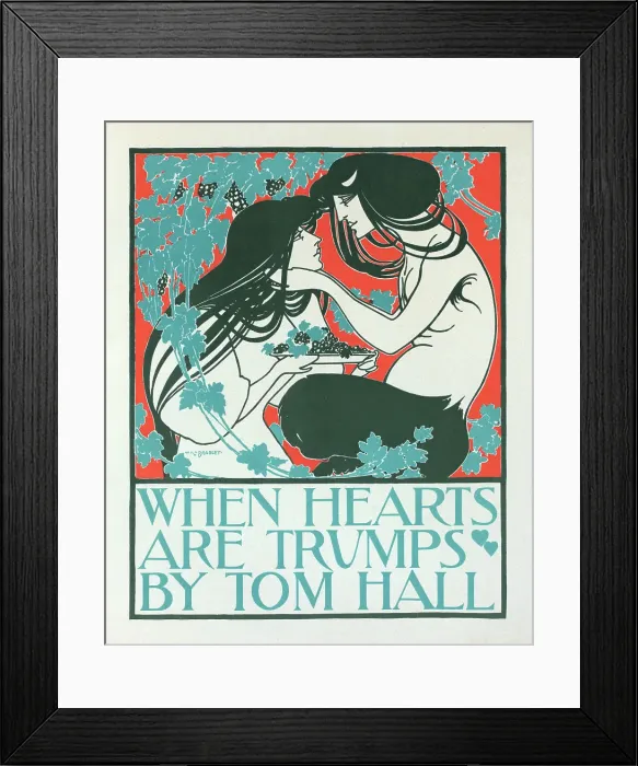 Framed Print : Affiche américaine When hearts are trumps, c1897. Creator: William H Bradley. Affiche américaine When hearts are trumps, c1897. Creator: William H Bradley Framed Print : Affiche américaine When hearts are trumps, c1897. Creator: William H Bradley. Affiche américaine When hearts are trumps, c1897. Creator: William H Bradley