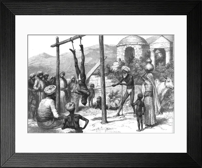 Framed Print : Praying for Rain in Northern India; A Hindu Fakir Invoking the Gods, 1891. Creator: Unknown Framed Print : Praying for Rain in Northern India; A Hindu Fakir Invoking the Gods, 1891. Creator: Unknown