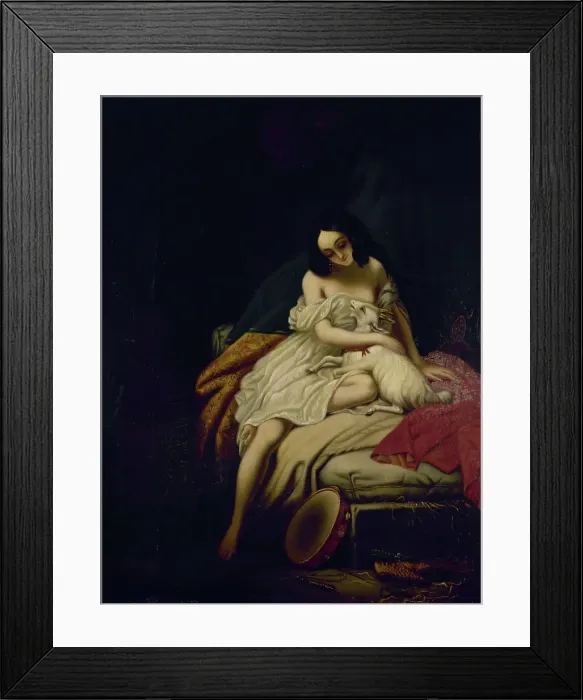 Framed Print : Esmeralda and her goat, after 1839. Creator: Unknown Framed Print : Esmeralda and her goat, after 1839. Creator: Unknown