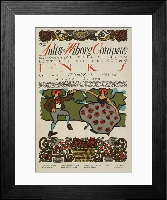 Framed Print : The Ault & Wilbord company, c1894 - 1896. Creator: William H Bradley. The Ault & Wilbord company, c1894 - 1896. Creator: William H Bradley Framed Print : The Ault & Wilbord company, c1894 - 1896. Creator: William H Bradley. The Ault & Wilbord company, c1894 - 1896. Creator: William H Bradley