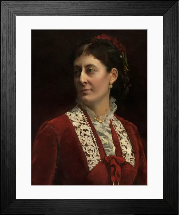Framed Print : Portrait of Madame Georges Ehrler, 1880. Creator: Leon Joseph Florentin Bonnat Framed Print : Portrait of Madame Georges Ehrler, 1880. Creator: Leon Joseph Florentin Bonnat