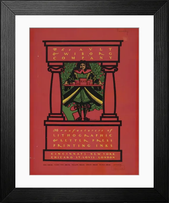 Framed Print : The Ault & Wilborg company, c1894 - 1896. Creator: William H Bradley. The Ault & Wilborg company, c1894 - 1896. Creator: William H Bradley Framed Print : The Ault & Wilborg company, c1894 - 1896. Creator: William H Bradley. The Ault & Wilborg company, c1894 - 1896. Creator: William H Bradley