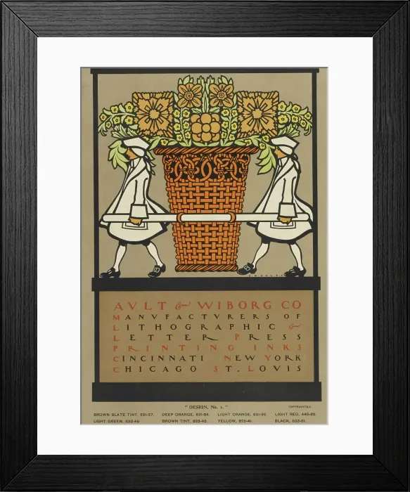 Framed Print : Ault & Wilborg company, c1894 - 1896. Creator: William H Bradley. Ault & Wilborg company, c1894 - 1896. Creator: William H Bradley Framed Print : Ault & Wilborg company, c1894 - 1896. Creator: William H Bradley. Ault & Wilborg company, c1894 - 1896. Creator: William H Bradley