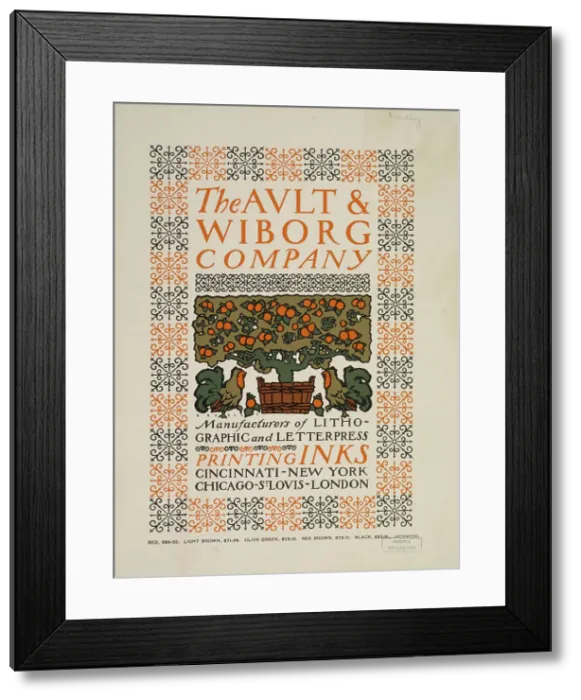 Framed Print : The Ault & Wilborg company, c1894 - 1896. Creator: William H Bradley. The Ault & Wilborg company, c1894 - 1896. Creator: William H Bradley Framed Print : The Ault & Wilborg company, c1894 - 1896. Creator: William H Bradley. The Ault & Wilborg company, c1894 - 1896. Creator: William H Bradley