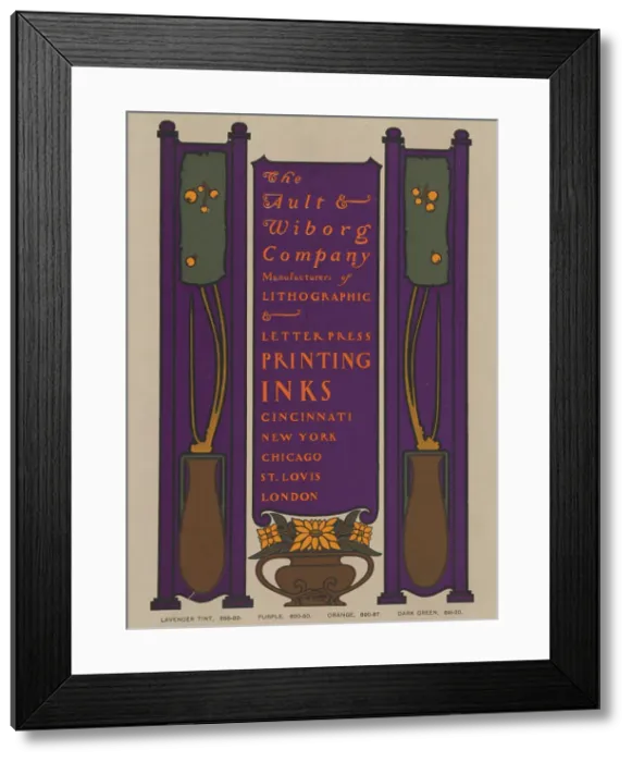 Framed Print : The Ault & Wilborg Company, c1894 - 1896. Creator: William H Bradley. The Ault & Wilborg Company, c1894 - 1896. Creator: William H Bradley Framed Print : The Ault & Wilborg Company, c1894 - 1896. Creator: William H Bradley. The Ault & Wilborg Company, c1894 - 1896. Creator: William H Bradley