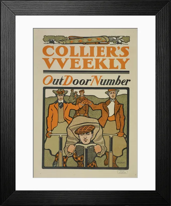 Framed Print : Collier's weekly. Out door number, c1894 - 1896. Creator: William H Bradley Framed Print : Collier's weekly. Out door number, c1894 - 1896. Creator: William H Bradley