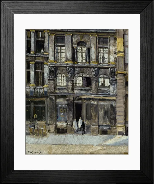 Framed Print : House occupied by Victor Hugo on the Grand Place in Brussels in 1851 and 1852, c1933. Creator: Georges Leon Dufrenoy Framed Print : House occupied by Victor Hugo on the Grand Place in Brussels in 1851 and 1852, c1933. Creator: Georges Leon Dufrenoy