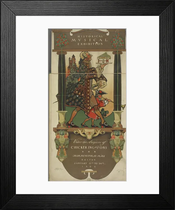 Framed Print : Historical musical exhibition. Under the auspices of Chickering & sons, c1901. Creator: William H Bradley. Historical musical exhibition. Under the auspices of Chickering & sons, c1901. Creator: William H Bradley Framed Print : Historical musical exhibition. Under the auspices of Chickering & sons, c1901. Creator: William H Bradley. Historical musical exhibition. Under the auspices of Chickering & sons, c1901. Creator: William H Bradley