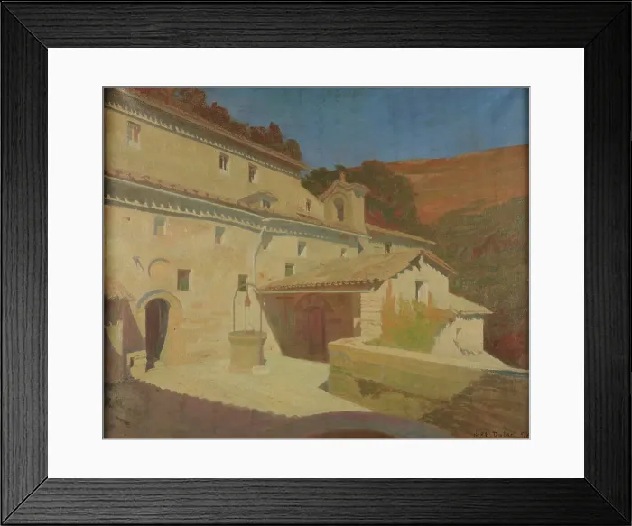 Framed Print : Eremo delle Carceri, Assisi, 1898. Creator: Dulac, Charles-Marie (1865-1898) Framed Print : Eremo delle Carceri, Assisi, 1898. Creator: Dulac, Charles-Marie (1865-1898)