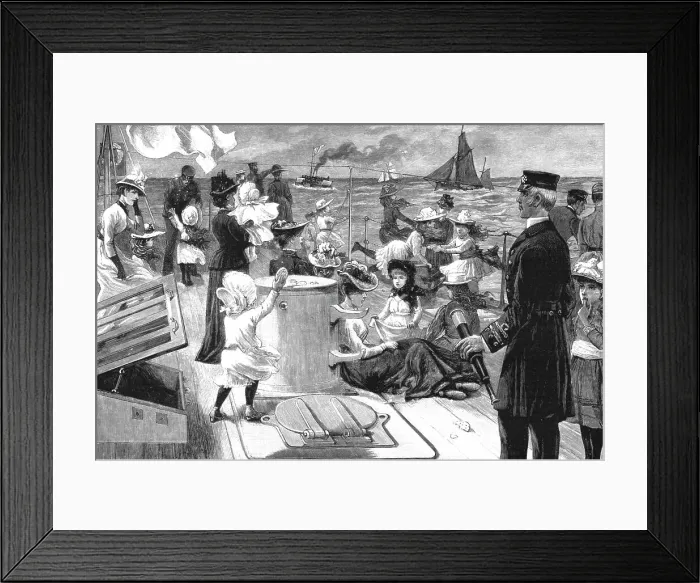 Framed Print : The Naval Manoeuvres; Visiting Day - An Invasion of a Man-of-War, 1891. Creator: Unknown Framed Print : The Naval Manoeuvres; Visiting Day - An Invasion of a Man-of-War, 1891. Creator: Unknown
