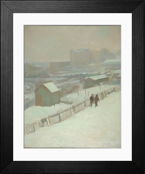 Framed Print : Snow in Montmartre, End of 19th cen.. Creator: Dulac, Charles-Marie (1865-1898) Framed Print : Snow in Montmartre, End of 19th cen.. Creator: Dulac, Charles-Marie (1865-1898)