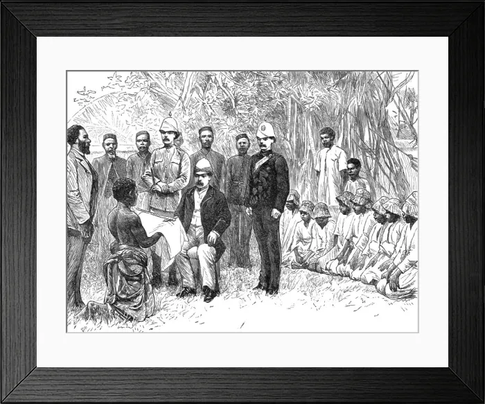 Framed Print : The Governor of Lagos, and the Envoys of the King of Dahomey, 1891. Creator: Unknown Framed Print : The Governor of Lagos, and the Envoys of the King of Dahomey, 1891. Creator: Unknown