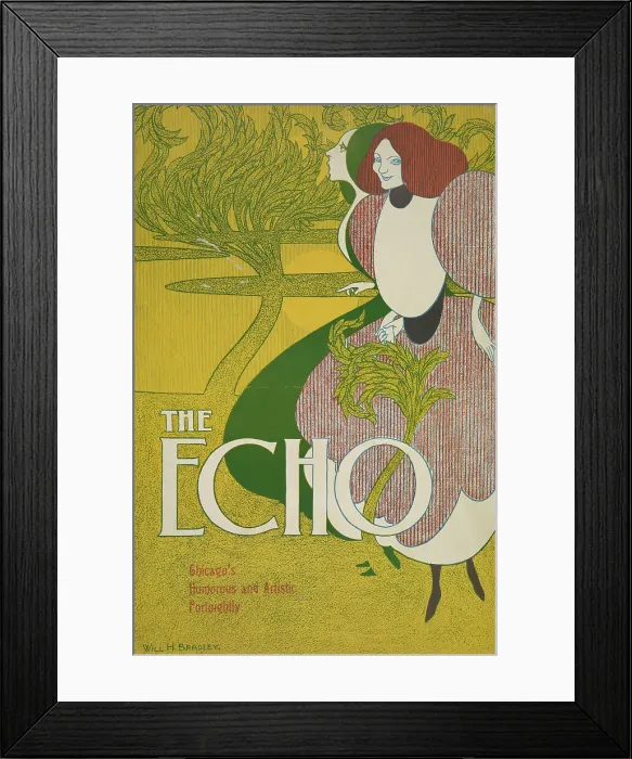 Framed Print : The echo, c1894 - 1896. Creator: William H Bradley Framed Print : The echo, c1894 - 1896. Creator: William H Bradley