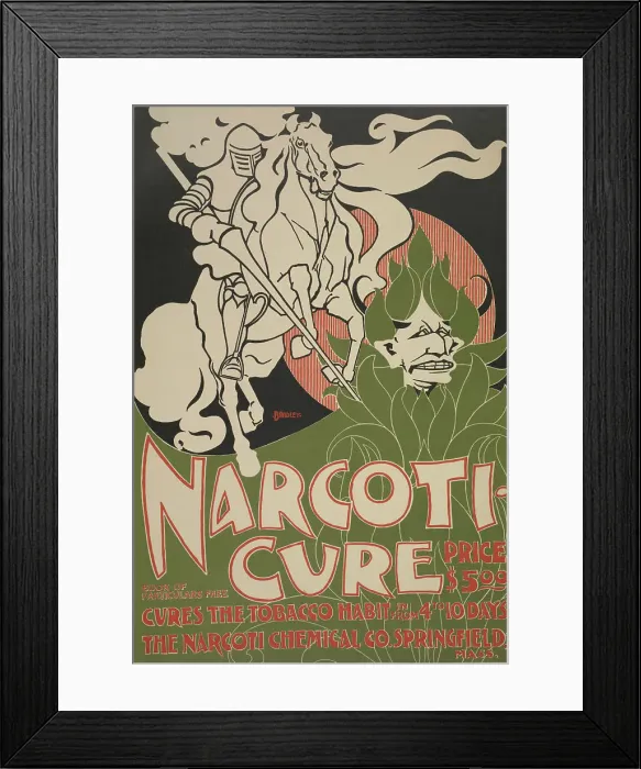 Framed Print : Narcoti-cure, c1895. Creator: William H Bradley Framed Print : Narcoti-cure, c1895. Creator: William H Bradley