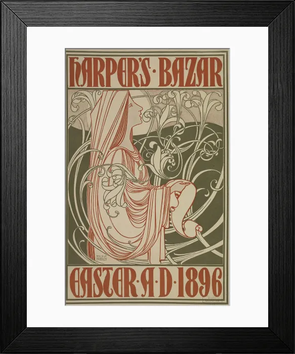 Framed Print : Harper's Bazar. [sic] Easter A. D. 1896, c1896. Creator: William H Bradley