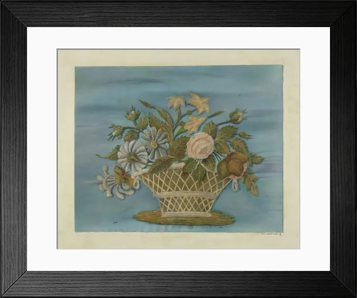 Framed Print : Chenille Embroidery, c. 1937. Creator: O.A. Kirby Framed Print : Chenille Embroidery, c. 1937. Creator: O.A. Kirby