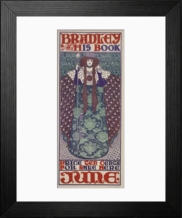 Framed Print : Bradley his book... c1896. Creator: William H Bradley Framed Print : Bradley his book... c1896. Creator: William H Bradley