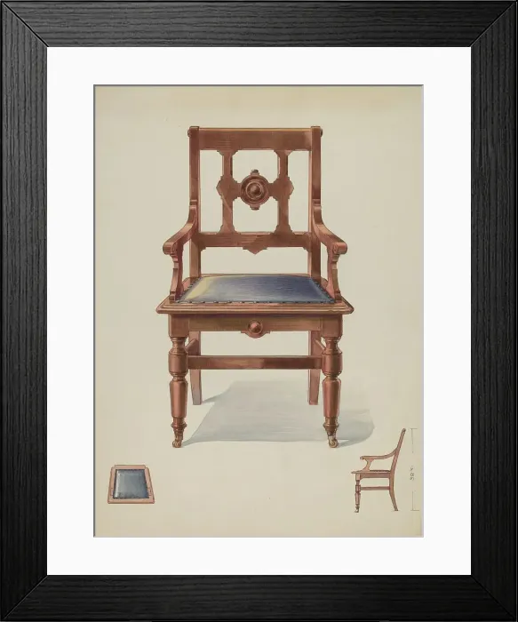 Framed Print : Chair, c. 1936. Creator: George Kirschner Framed Print : Chair, c. 1936. Creator: George Kirschner