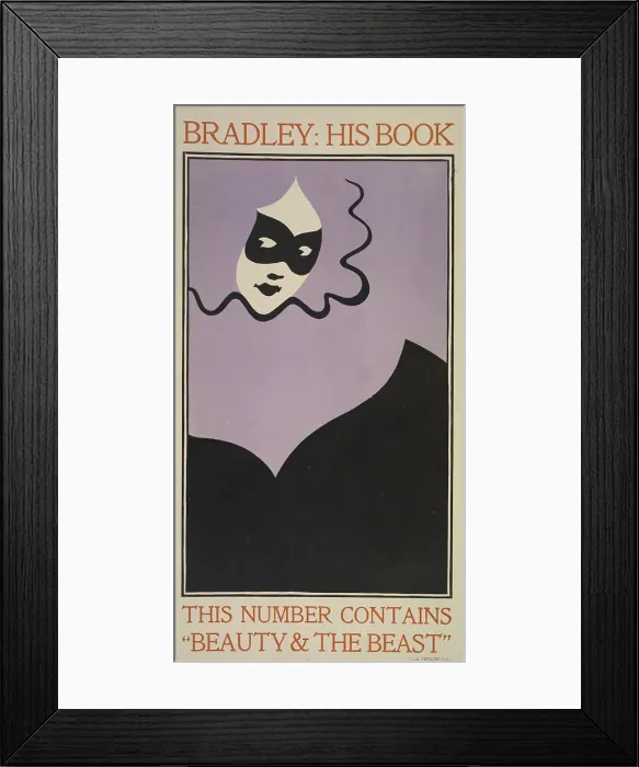 Framed Print : Bradley: his book... c1896. Creator: William H Bradley Framed Print : Bradley: his book... c1896. Creator: William H Bradley
