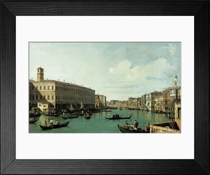 Framed Print : The Grand Canal, seen from the Rialto Bridge, c1725. Creator: Canaletto Framed Print : The Grand Canal, seen from the Rialto Bridge, c1725. Creator: Canaletto