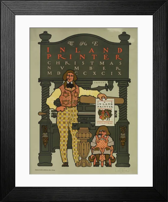 Framed Print : The inland printer. Christmas number MDCCXCIX, c1899 (?). Creator: William H Bradley Framed Print : The inland printer. Christmas number MDCCXCIX, c1899 (?). Creator: William H Bradley