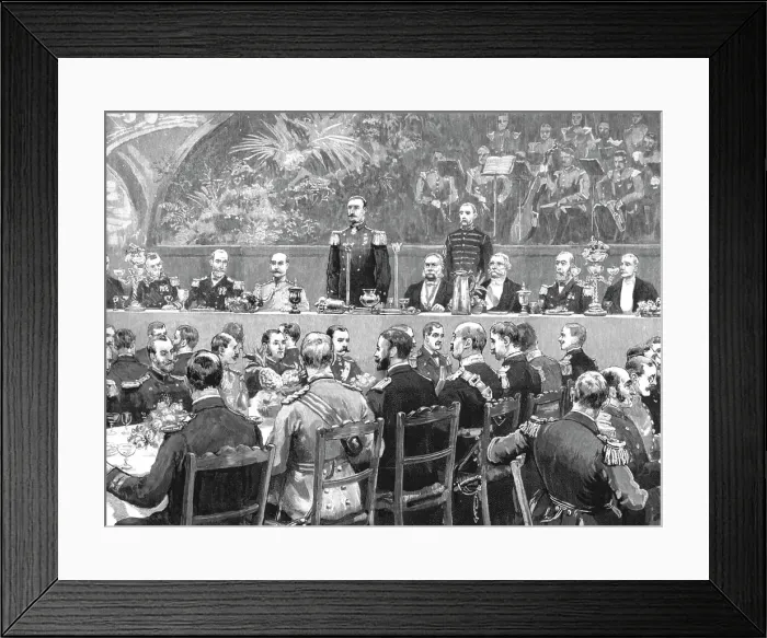 Framed Print : The Visit of the French Fleet: The Banquet at the Town Hall, 1891. Creator: Frank Dadd Framed Print : The Visit of the French Fleet: The Banquet at the Town Hall, 1891. Creator: Frank Dadd