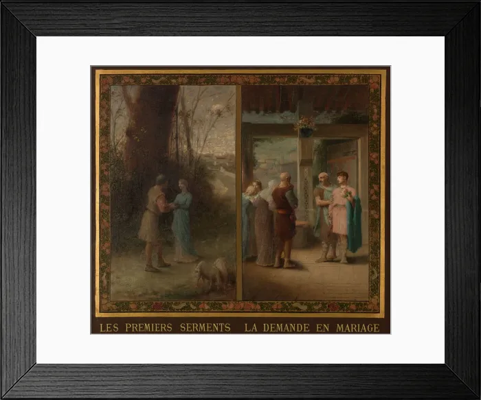 Framed Print : Sketch for the town hall of the 19th arrondissement of the City of Paris:Evocations of marriage, 1880 Creator: Emile Levy Framed Print : Sketch for the town hall of the 19th arrondissement of the City of Paris:Evocations of marriage, 1880 Creator: Emile Levy