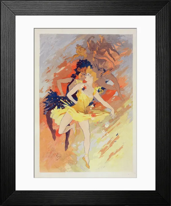 Framed Print : Premier panneau sans texte : La Danse'. c1900. Creator: Jules Cheret. Premier panneau sans texte : La Danse'. c1900. Creator: Jules Cheret Framed Print : Premier panneau sans texte : La Danse'. c1900. Creator: Jules Cheret. Premier panneau sans texte : La Danse'. c1900. Creator: Jules Cheret
