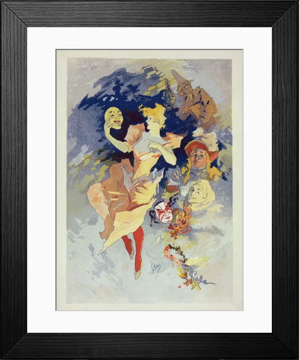Framed Print : Quatrième panneau sans texte : La Comédie'. c1900. Creator: Jules Cheret. Quatrième panneau sans texte : La Comédie'. c1900. Creator: Jules Cheret Framed Print : Quatrième panneau sans texte : La Comédie'. c1900. Creator: Jules Cheret. Quatrième panneau sans texte : La Comédie'. c1900. Creator: Jules Cheret
