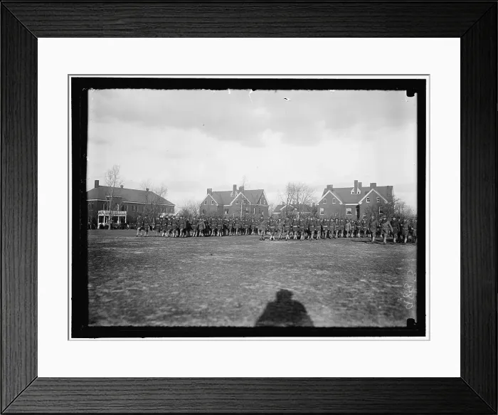 Framed Print : Fort Myer Officers Training School, between 1916 and 1918. Creator: Harris & Ewing. Fort Myer Officers Training School, between 1916 and 1918. Creator: Harris & Ewing Framed Print : Fort Myer Officers Training School, between 1916 and 1918. Creator: Harris & Ewing. Fort Myer Officers Training School, between 1916 and 1918. Creator: Harris & Ewing
